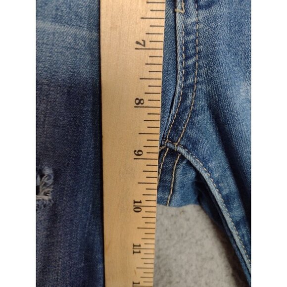 Kancan Jeans Cassandra Mid Rise Super Skinny Jeans Distressed Womens 25 - Picture 8 of 12